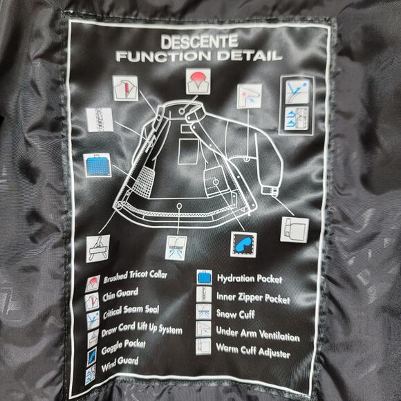 Vintage Descente Ski Jacket, Size 8US, Women's Coat, Black, Water-Resistant RARE - Picture 15 of 16